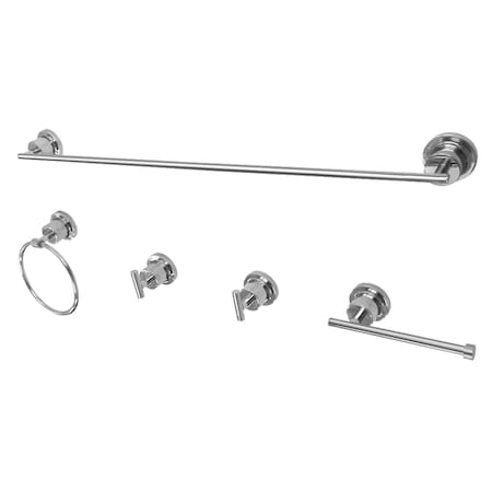 Kingston Brass BAH8230478C Concord 5-Piece Bathroom Accessory Set, Polished Chrome BAH8230478C